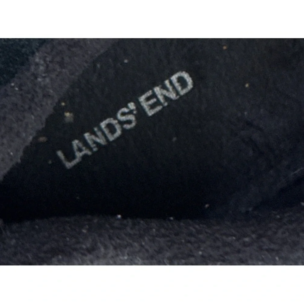 Lands End Womens 513025 Size 9.5 B Black Slip On All Weather Loafer Comfort Walk